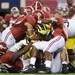 Michigan senior running back Vincent Smith is mobbed by the Alabama defense during the first quarter of the Cowboy Classic at Cowboy Stadium in Arlington, Texas on Saturday. Melanie Maxwell I AnnArbor.com